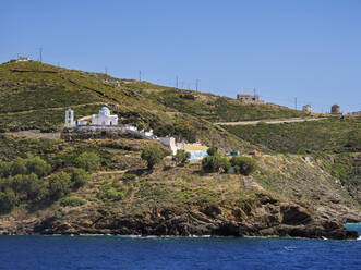 View towards the Agia Triada Church, Fournoi, Fournoi Island, North Aegean, Greek Islands, Greece, Europe - RHPLF32975