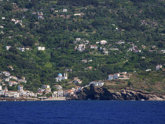 View towards Karavostamo Village, Icaria Island, North Aegean, Greek Islands, Greece, Europe - RHPLF32978
