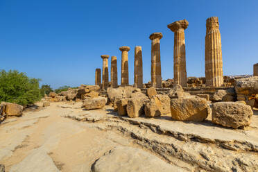 Tempel des Herakles, Valle dei Templi (Tal der Tempel), UNESCO-Weltkulturerbe, hellenische Architektur, Agrigent, Sizilien, Italien, Mittelmeer, Europa - RHPLF33083