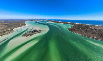 Panorama des Meeresschutzgebiets Langebaan-Lagune, Westküsten-Nationalpark, Westkap-Provinz, Südafrika, Afrika - RHPLF33314