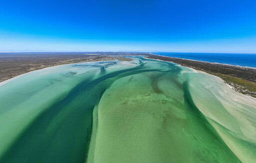 Panorama des Meeresschutzgebiets Langebaan-Lagune, Westküsten-Nationalpark, Westkap-Provinz, Südafrika, Afrika - RHPLF33315