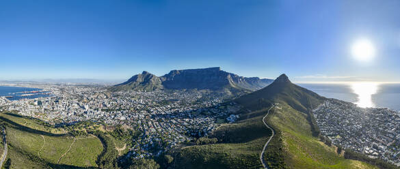 Panorama of The Twelve Apostles and Camps Bay, Cape Town, South Africa, Africa - RHPLF33335