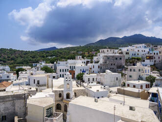 Mandraki Town, elevated view, Nisyros Island, Dodecanese, Greek Islands, Greece, Europe - RHPLF33565
