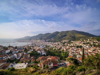 Ano Vathy und Samos Stadt, Blick von oben, Insel Samos, Nördliche Ägäis, Griechische Inseln, Griechenland, Europa - RHPLF33684