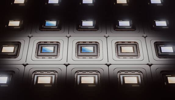 Integrierte Schaltung mit Mikrochips mit beleuchteter Beleuchtung - JPF00502