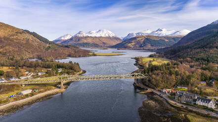 UK, Schottland, Ballachulish, Luftaufnahme der Ballachulish Bridge - SMAF02734