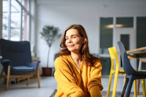 Frau, Business, Lifestyle, w47, Wohnzimmer, Loft, Wohnen, Style, Sonne, sonnig - KNSF10222