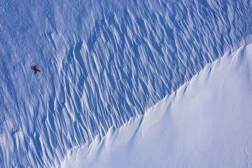 Aerial view of frozen landscape in Vorkuta, Komi Republic, Russia. - AAEF28203