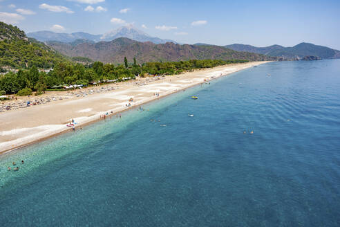 Aerial view of Olympos and Cirali beach, Antalya, Turkey. - AAEF28214