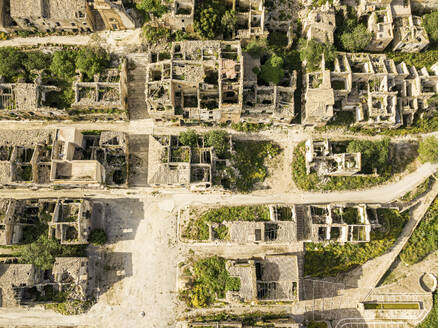 Aerial view of Abandoned village Poggioreale, Province of Trapani, Sicily, Italy. - AAEF28249
