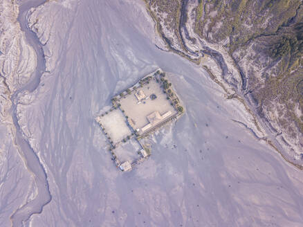 Aerial view of Luhur Poten Temple, Sukapura, Jawa Timur, Indonesia. - AAEF28261