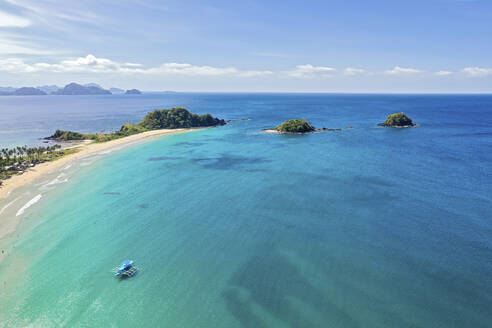 Aerial View of Nacpan Beach, El Nido, Palawan, Philippines. - AAEF28286