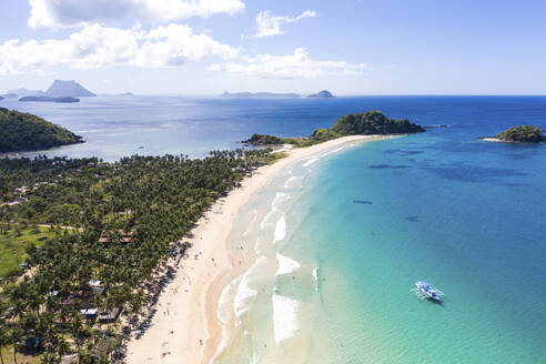 Aerial View of Nacpan Beach, El Nido, Palawan, Philippines. - AAEF28288