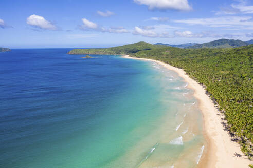 Aerial View of Nacpan Beach, El Nido, Palawan, Philippines. - AAEF28289