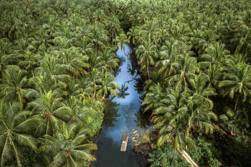 Aerial view of Maasin River, Dapa, Surigao del Norte, Philippines. - AAEF28308