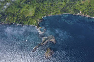 Aerial view of Moneron Island, Sahalin Oblast, Russia. - AAEF28355