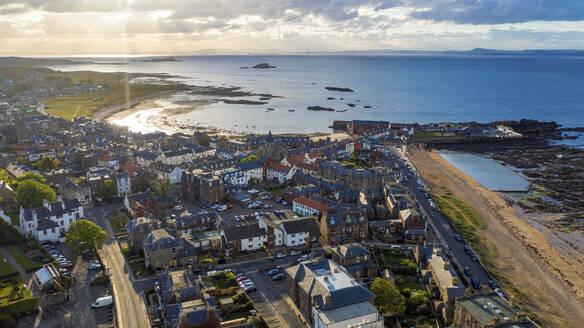 Aerial view of North Berwick, Scotland. - AAEF28463