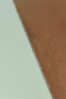 Aerial view of a geometrical Salt pans of Trapani and Marsala in Sicily, Italy. - AAEF28662