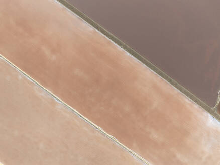 Aerial view of a geometrical Salt pans of Trapani and Marsala in Sicily, Italy. - AAEF28664