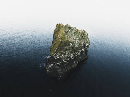 Aerial view of a geothermal rock in the sea, Iceland. - AAEF28859