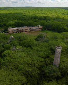 Luftaufnahme der Hacienda Tabi, Ticul, Yucatan, Mexiko. - AAEF28964