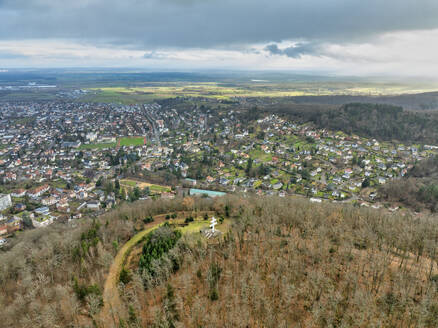 Luftaufnahme der Stadt Zürich am Wintermorgen, Schweiz. - AAEF29014
