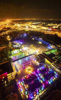 Aerial view of a music festival in Bangkok, Thailand. - AAEF29080