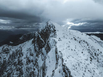 Aerial view of Mount Boldone and Palon peak in the alps, Trentino, Italy. - AAEF29208