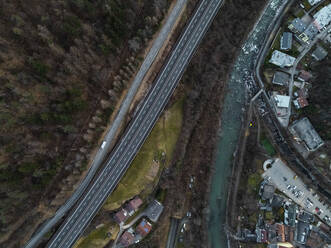 Aerial view of Klausen, South Tyrol, Italy. - AAEF29331