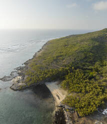 Luftaufnahme des Strandes Trou d'Argent auf der Insel Rodrigues, Mauritius. - AAEF29771