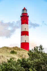 Deutschland, Schleswig-Holstein, Amrum, Amrumer Leuchtturm im Sommer - EGBF01090