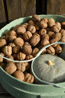 Pumpkin and walnuts on sieve - GISF01074