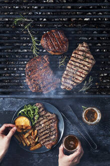 A sumptuous grill feast featuring a selection of meats, ready to satisfy any carnivore's appetite. - ISF26983