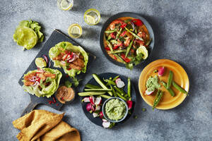 A vibrant spread of healthy meals with a touch of gourmet elegance - ISF26994